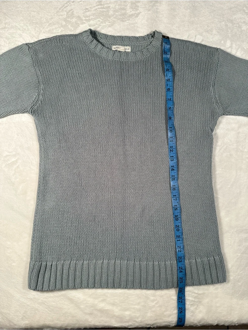 Aeropostale Men's Crewneck Sweater in Dusty Blue